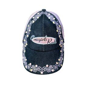 Cowgirls Rule Trucker Hat Used One Size